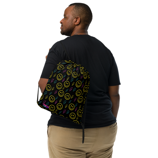 Electric Smiles Drawstring Bag